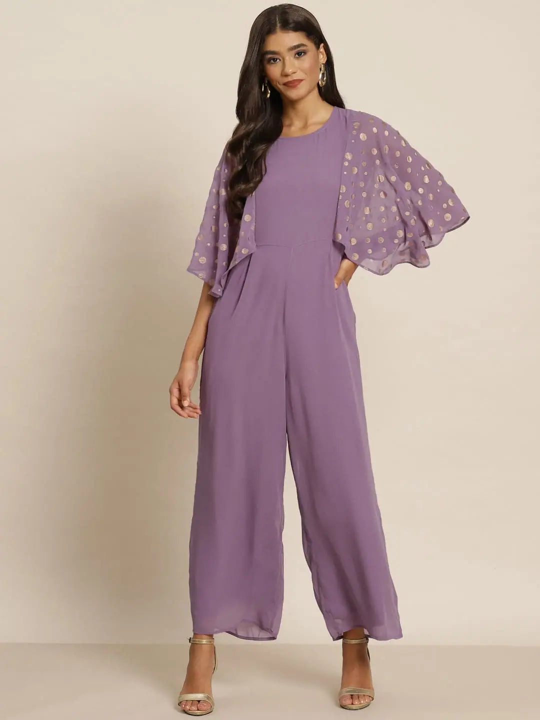 Seasonal Sale Women Solid Purple Jumpsuits & Sets