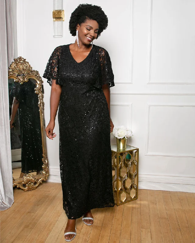 Sustainable Women's Clothes Celestial Cape Sleeve Gown - Sale!