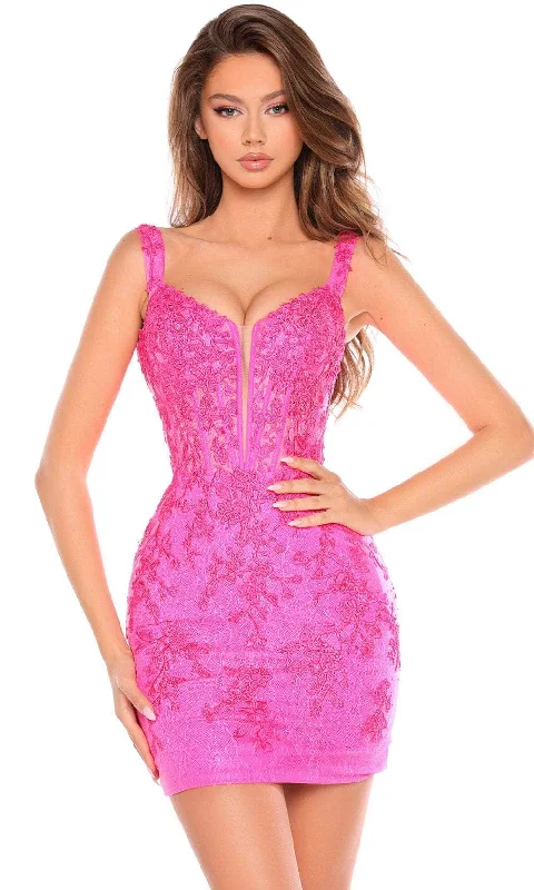 Women Wear Boutique Amarra 88075 - Lace Appliqued Sleeveless Cocktail Dress