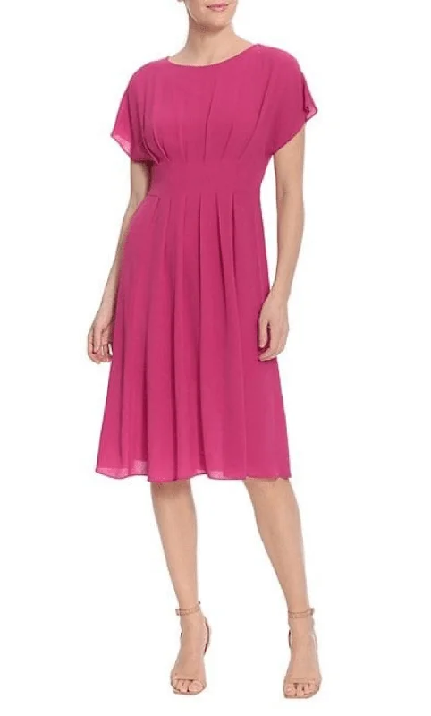 Premium Style London Times T6318M - Chiffon Flowy Midi Dress