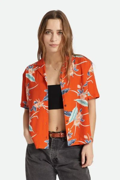 New Arrivals Bunker Paradise S/S Woven Shirt - Burnt Red