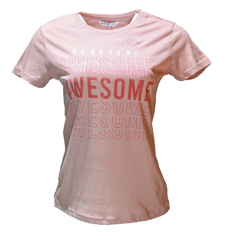 Forward Trendsetter Pink Awesome Printed T Shirt