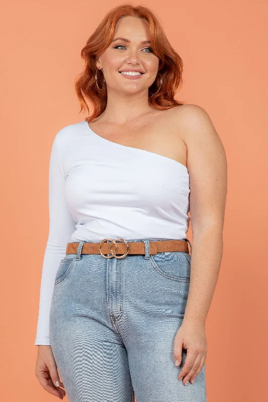 Sustainable Fashion Extravaganza FINAL SALE | Sass Anna One Sleeve Top White