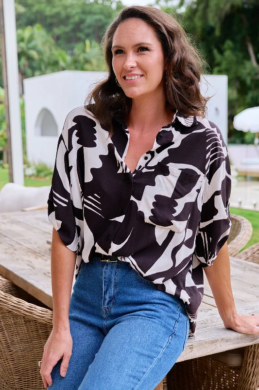 Essentials On Sale Final Sale | Tori Shirt Venice Print Black