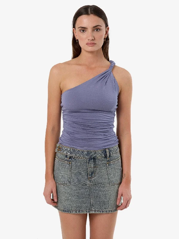 Trendy Looks On Sale Mimi One Sholder Top - Slate