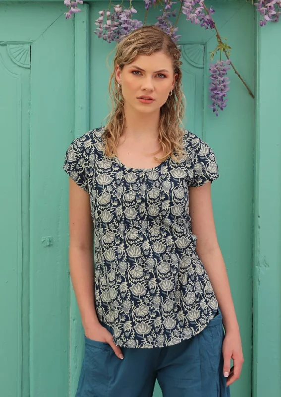 Mega Sales Tulsi Top Indigo