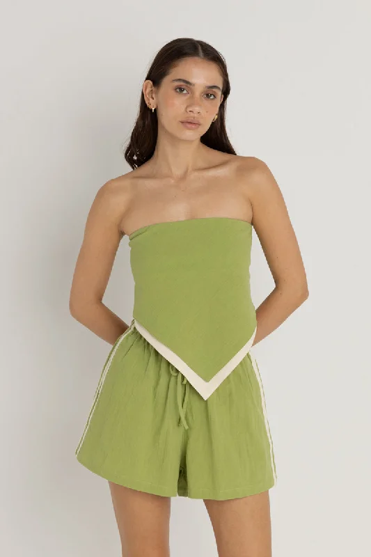 Sophisticated Fashion Lara Scarf Top Green