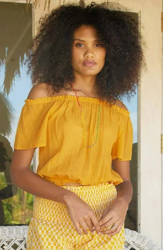 Limited-Time Offer Ilana Frill Organic Cotton Gauze Top | Yellow