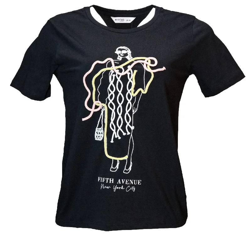 Absurdly Cheap Sale Blue Hello Roping Embellished T Shirt