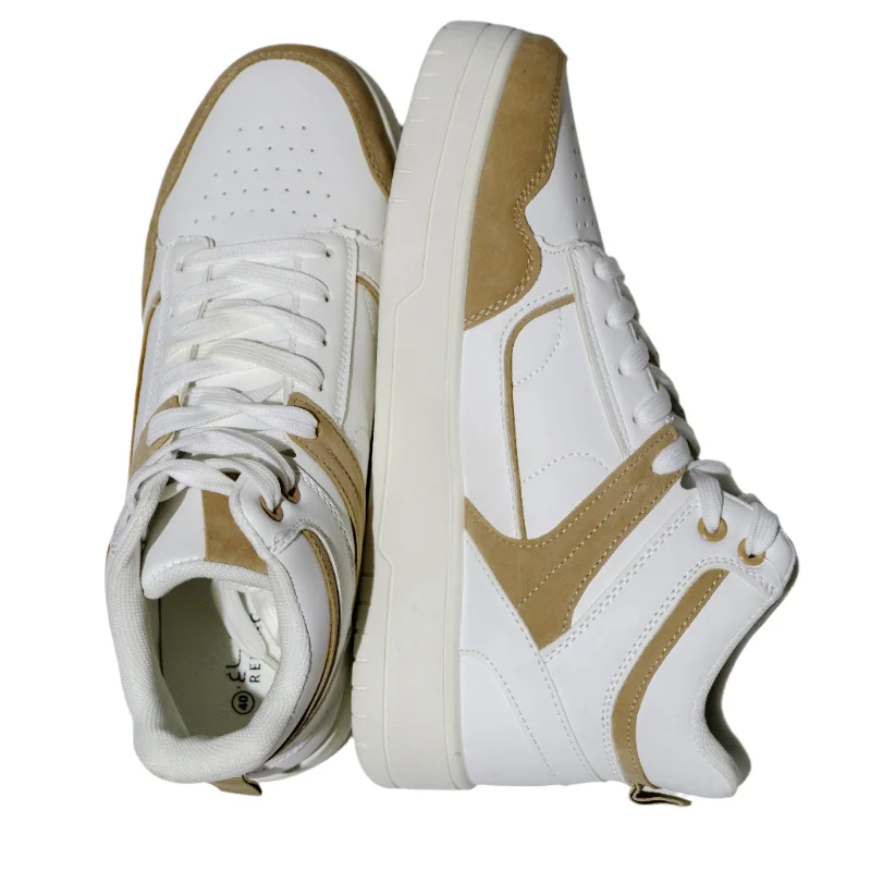 Fashion Deal White Taupe Hightop