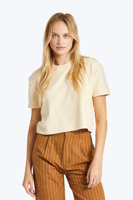 Daring Fashion Promotions Bandera Boxy Top - Biscotti