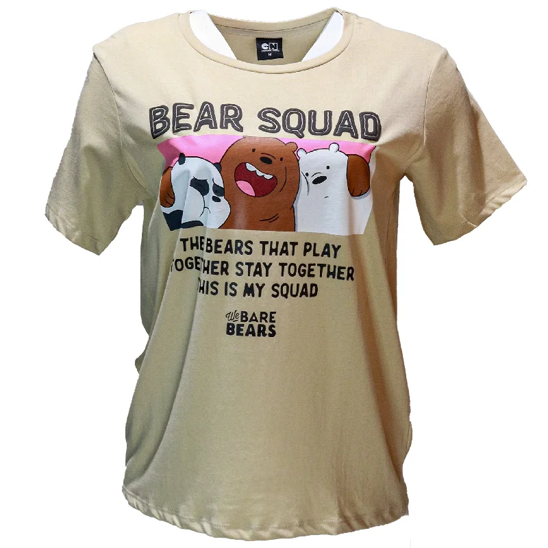 Flash Sale Fever Beige We Bare Bears Printed T Shirt