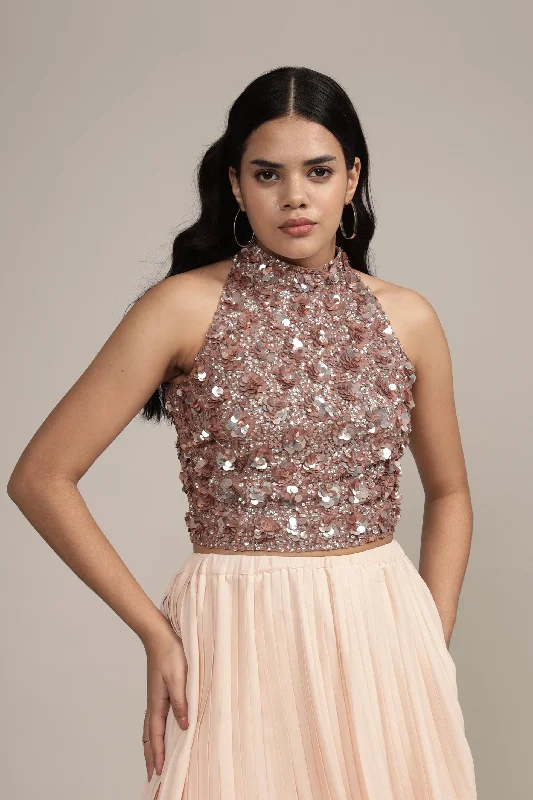 Style Without Limits Gui Mink Sequin Top