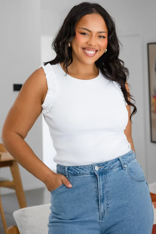 Bold Fashion Sales Sass Mara Singlet White