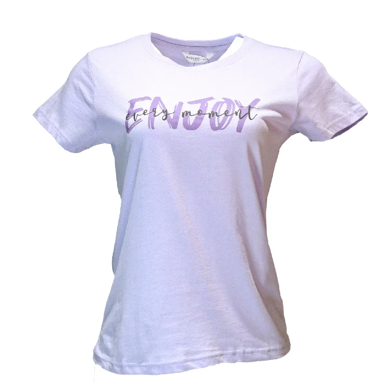 Trendy Threads Mauve Enjoy Printed T Shirt