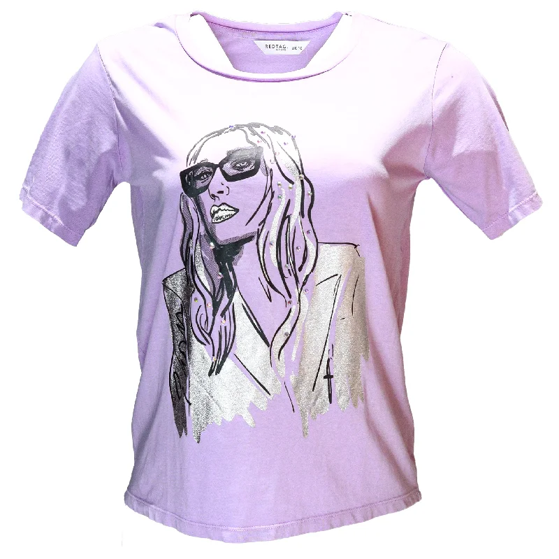 Stupidly Low Prices Lilac Girl Foil Embellished T Shirt