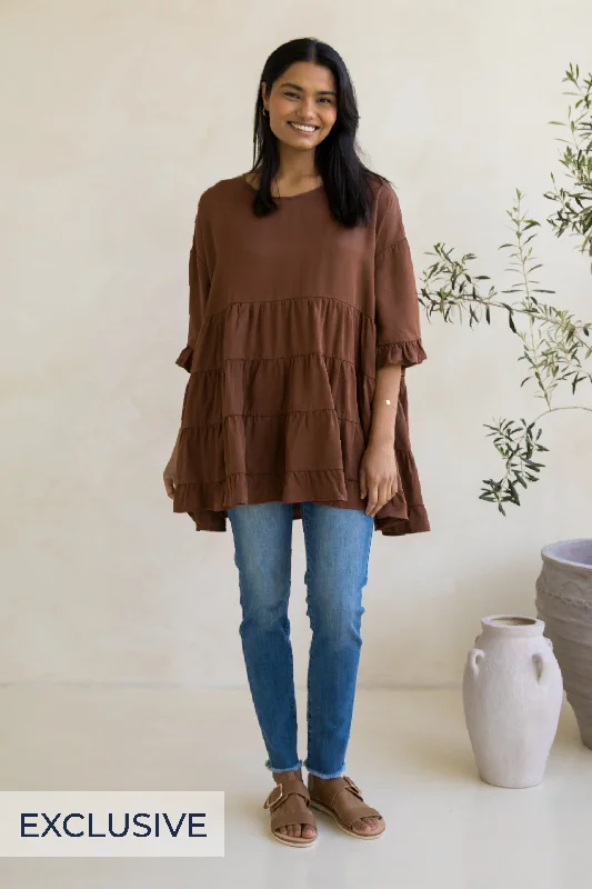 Limited Time Deal Sofia Top | Coffee