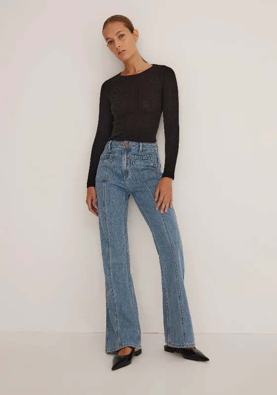 Urban Fashion Morri Merino Rib Round Neck_Black