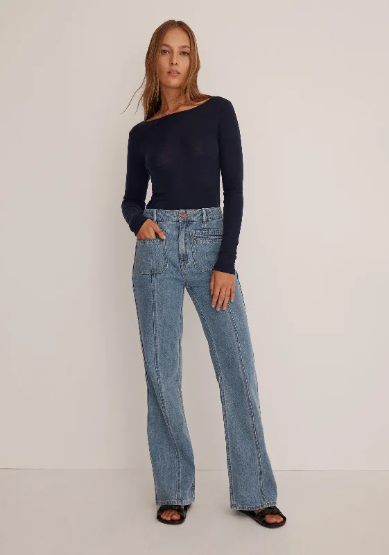Stylish Savings Morri Merino Round Neck_Navy