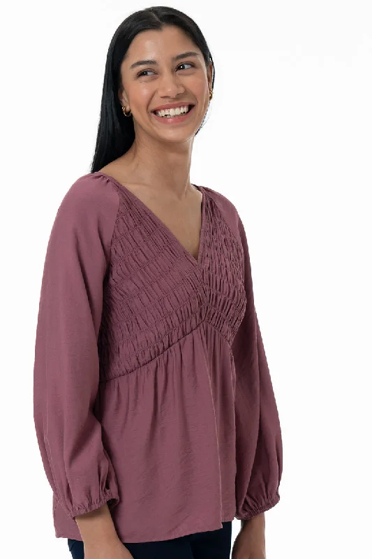 Unleash Your Fashion Peplum Top _ 157800 _ Mauve