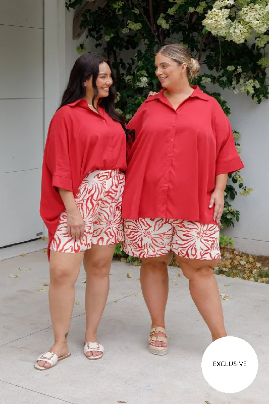 Big Savings Florence Shirt | Cherry Red