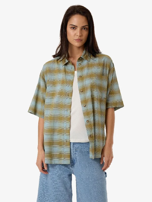 Boutique Styles Ansley Shirt - Stone Blue