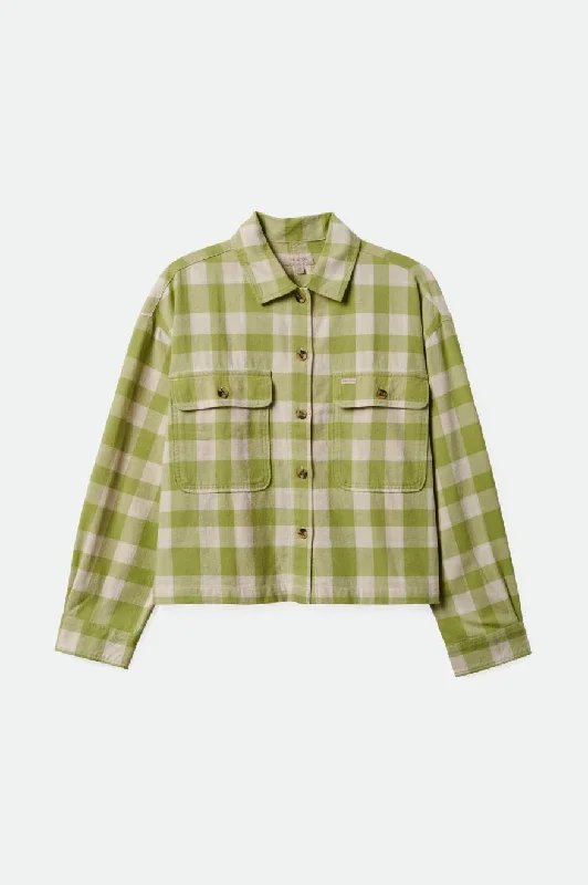 Casual Yet Chic Sales Bowery Women's Lightweight L/S Flannel - Pear/Whitecap