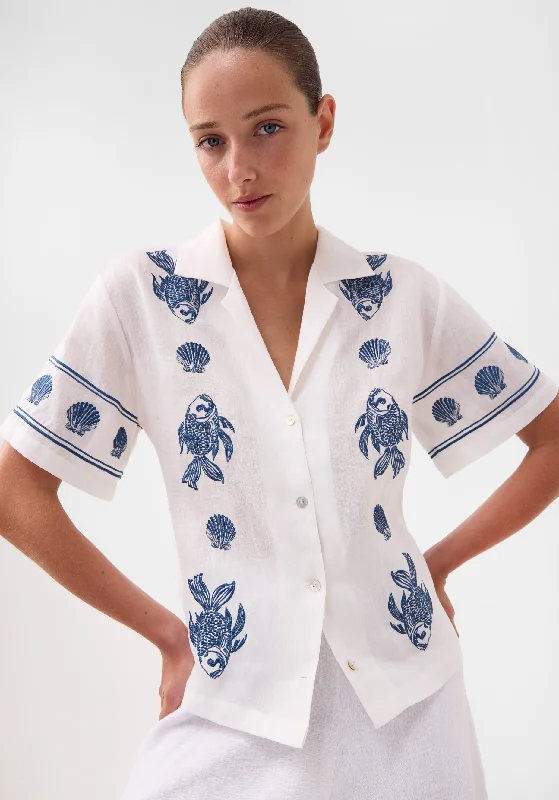 Explore What's New Alpheus Embroidered Shirt_White