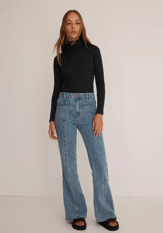 Casual Fashion Morri Merino Rib High Neck_Black