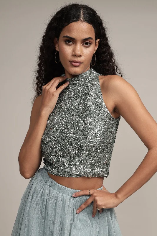 Best Sellers Gui Picasso Teal Sequin Top