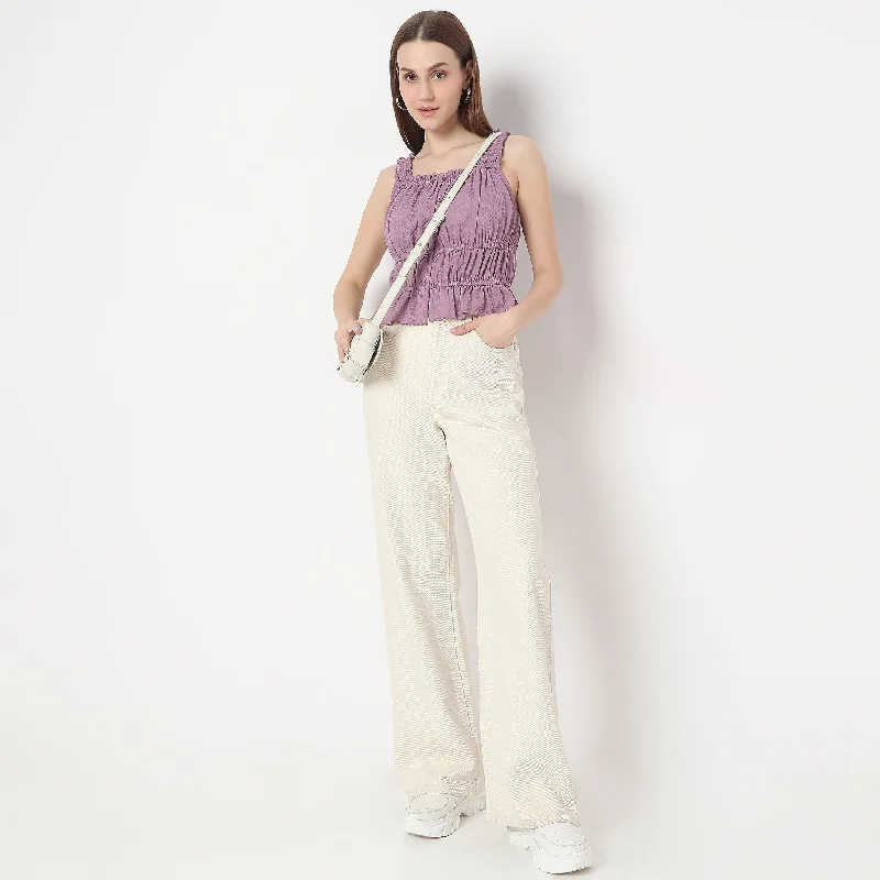 Effortless Style, Endless Impact Textured Ruffled Shoulder Straps Betty Smocked Top