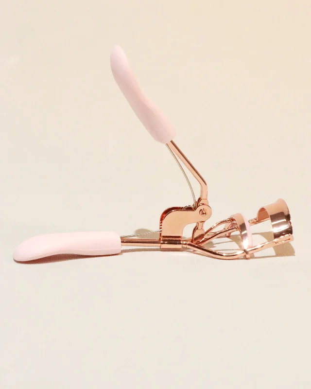 Fashion Forward Femininity Pink Eyelash Curler With Tweezer