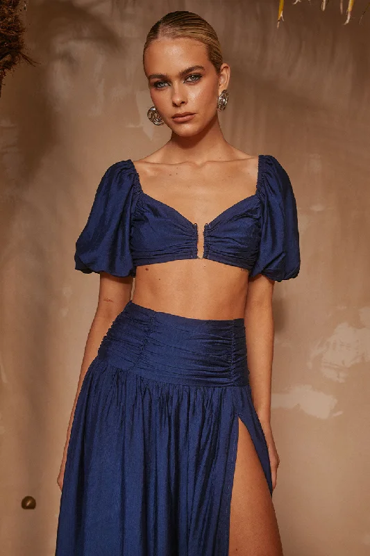 Popular Collection KELANI LUXE TOP - NAVY