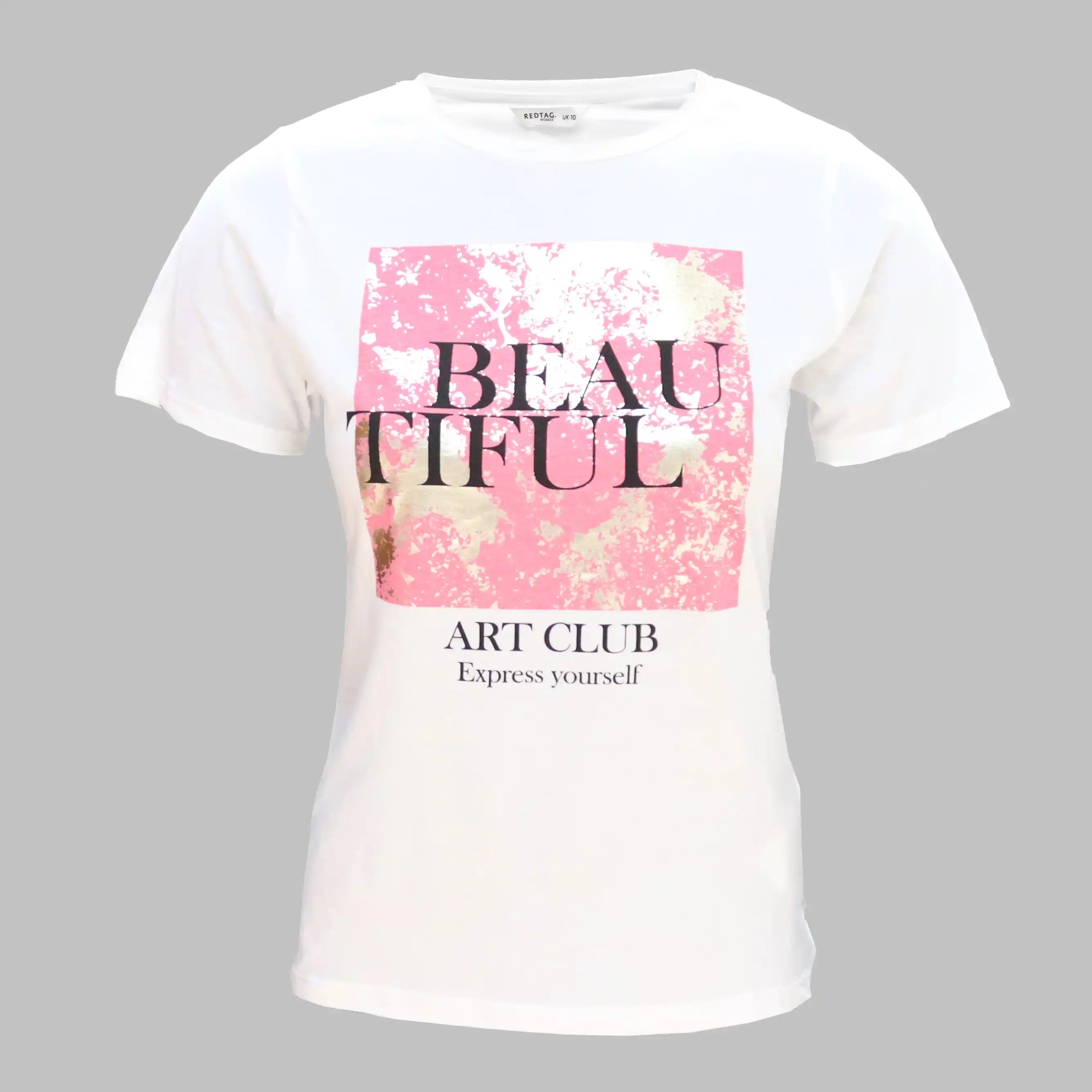 Sleek Style Discounts White Printed T Shirt
