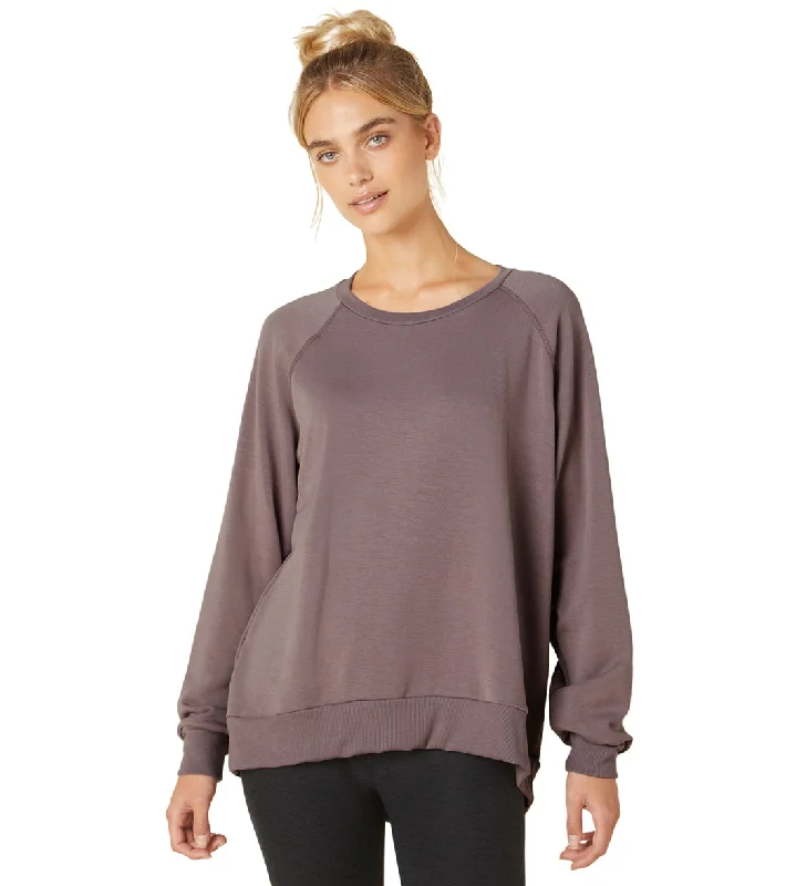 Women's Casual Clothing For Lounging Beyond Yoga Cozy Fleece Saturday Oversized Pullover Mauve