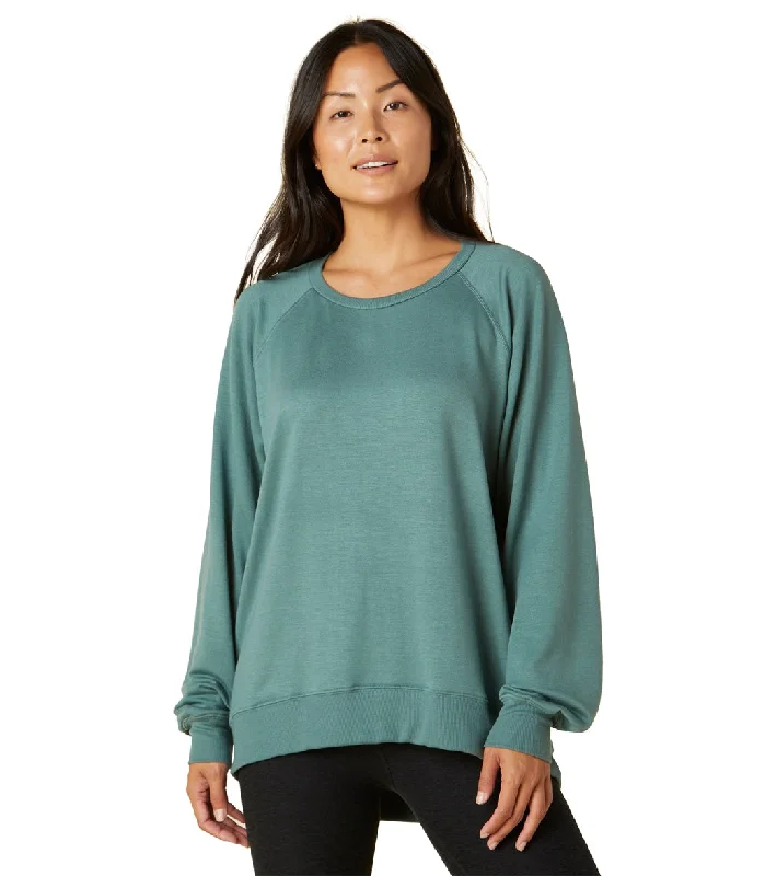 Casual Clothing For Women Beyond Yoga Cozy Fleece Saturday Oversized Pullover Rainforest Blue Casual Clothing For Women Beyond Yoga Cozy Fleece Saturday Oversized Pullover Rainforest Blue
