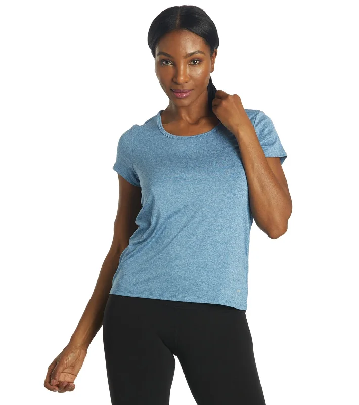 Women's Clothing For Casual Outings Marika Valery Yoga Tee Heather Vallarta Blue