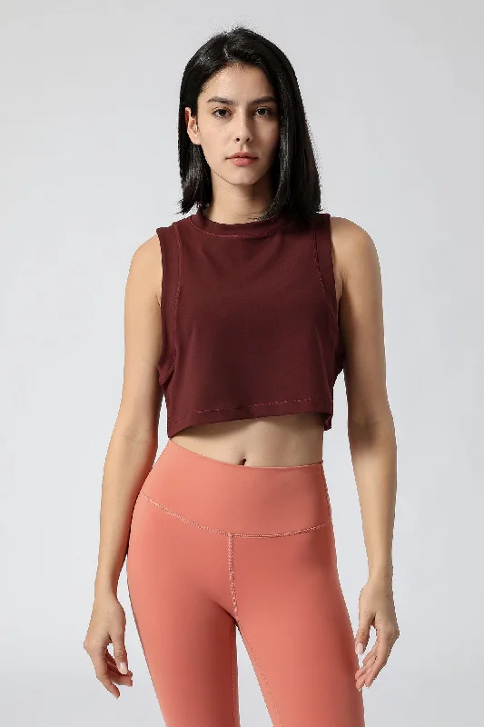 Women's Contemporary Clothing Sleeveless Cropped Tank Tops