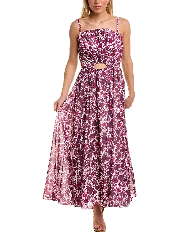 Women's Sporty Clothes AMUR Destinee Fan Bodice Maxi Dress