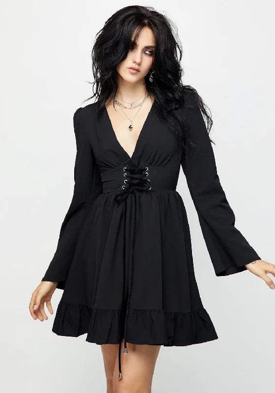 End of Season Sale Aura Lace Up Mini Dress