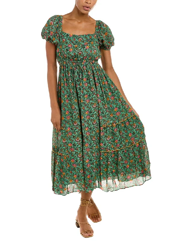 Vintage-Inspired Women's Clothes Celina Moon Tiered Midi Dress