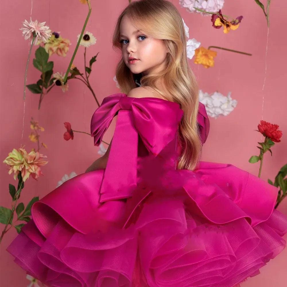 Stylish And Comfortable Clothing For Women Elegant Satin Flower Girl Dress with Bow – Knee-Length Princess Gown for Weddings, Parties, and Celebrations Stylish And Comfortable Clothing For Women Elegant Satin Flower Girl Dress with Bow – Knee-Length Princess Gown for Weddings, Parties, and Celebrations