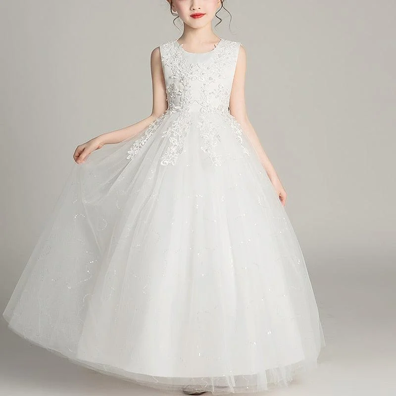 Women's Casual Wear Clothing Girls Princess Sleeveless Flower Birthday / Wedding Party Banquet Long Dress