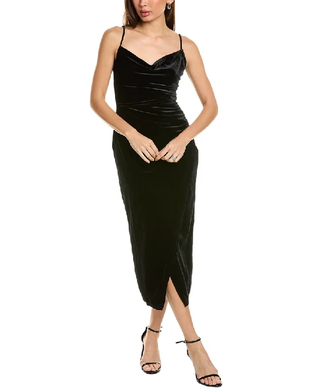 Affordable Fashion Clothing For Women Laundry by Shelli Segal Velvet Cowl Neck Midi Dress Affordable Fashion Clothing For Women Laundry by Shelli Segal Velvet Cowl Neck Midi Dress