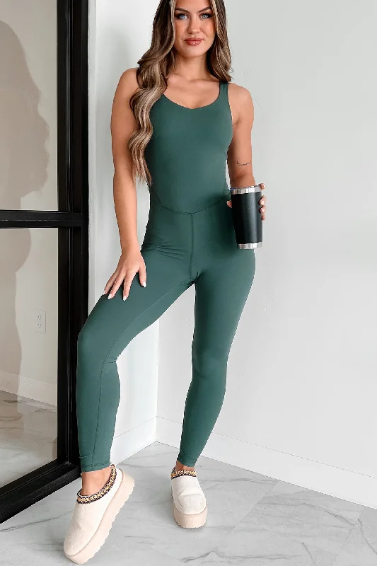 Women's Fashion Clothing Made For Movement Active Jumpsuit (Smoked Spruce)