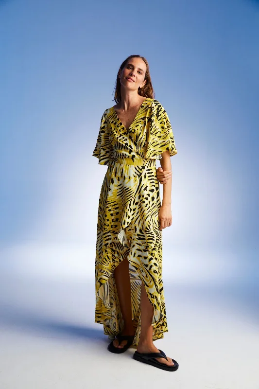 Chic Style, Always In Vogue Printed Asymmetrical Dress