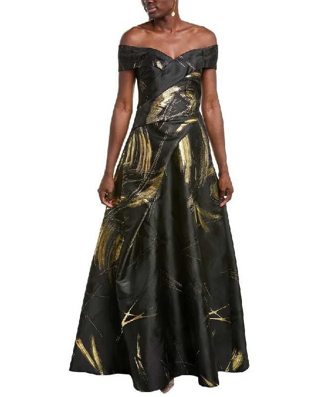 Women's Contemporary Clothing Rene Ruiz Off-The-Shoulder A-Line Gown