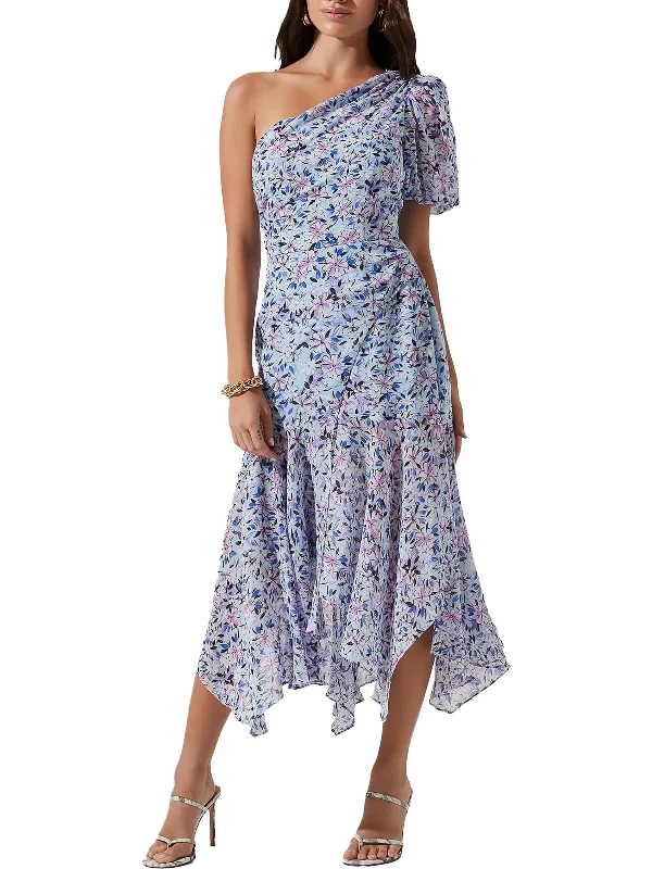 Women's Clothing With Trendy Designs Santorini Womens Floral Calf Midi Dress