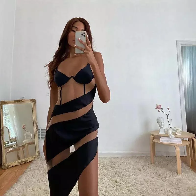 Women's Seasonal Clothes Summer Asymmetrical Midi Dress