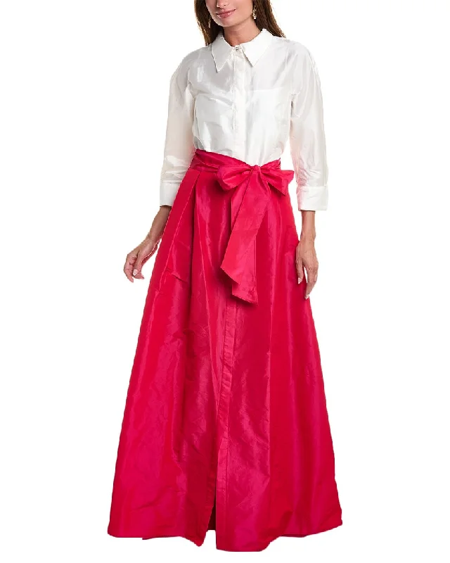 Flash Sale Clothing Teri Jon by Rickie Freeman Taffeta Shirt Gown